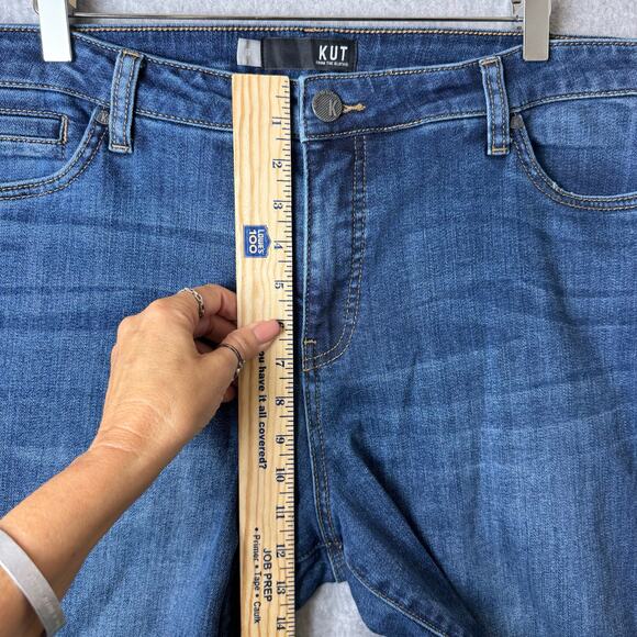 Kut From Kloth Jeans Catherine Fab Ab High Rise Womens 16 Dark Wash Boyfriend - Picture 8 of 13